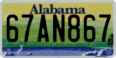 AL license plate 67AN867