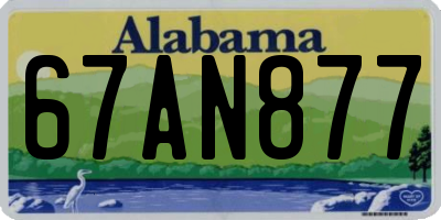 AL license plate 67AN877