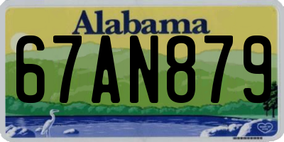 AL license plate 67AN879