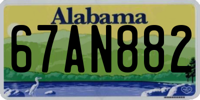 AL license plate 67AN882
