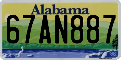 AL license plate 67AN887