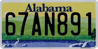 AL license plate 67AN891