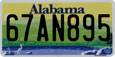 AL license plate 67AN895