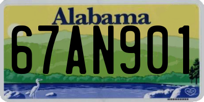 AL license plate 67AN901