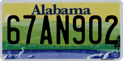 AL license plate 67AN902
