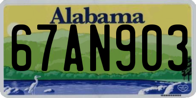 AL license plate 67AN903