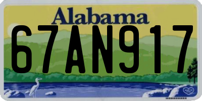 AL license plate 67AN917