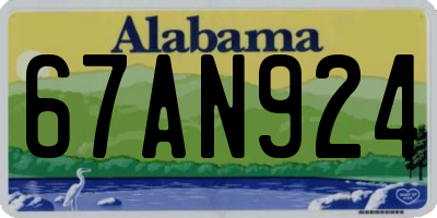 AL license plate 67AN924