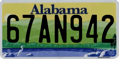 AL license plate 67AN942