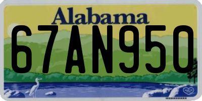 AL license plate 67AN950