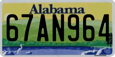 AL license plate 67AN964