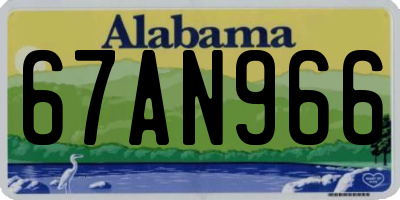 AL license plate 67AN966