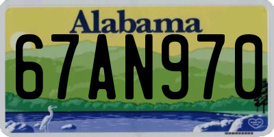 AL license plate 67AN970
