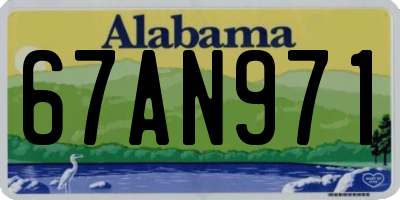 AL license plate 67AN971
