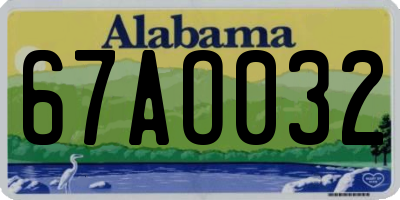AL license plate 67AO032
