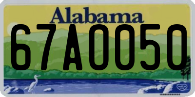 AL license plate 67AO050