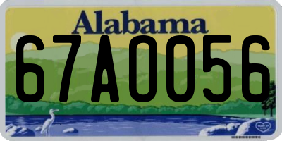 AL license plate 67AO056