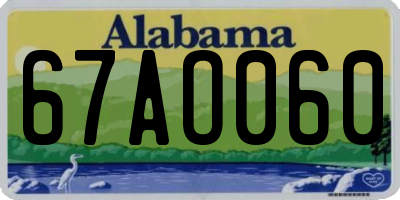 AL license plate 67AO060