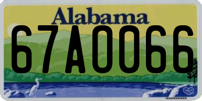 AL license plate 67AO066