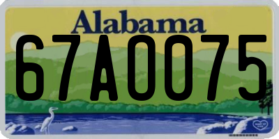 AL license plate 67AO075
