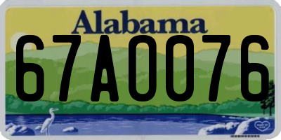 AL license plate 67AO076