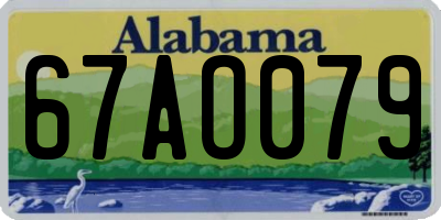 AL license plate 67AO079