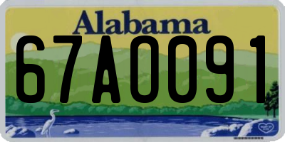 AL license plate 67AO091