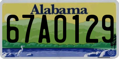AL license plate 67AO129