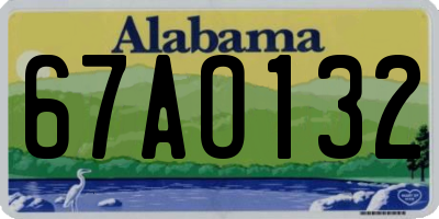 AL license plate 67AO132