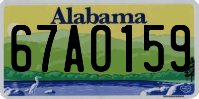 AL license plate 67AO159