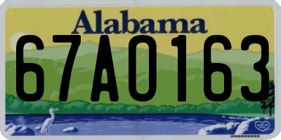 AL license plate 67AO163