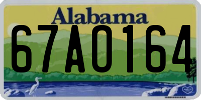 AL license plate 67AO164