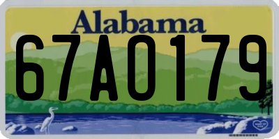 AL license plate 67AO179