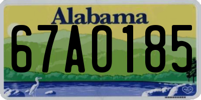 AL license plate 67AO185