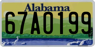 AL license plate 67AO199