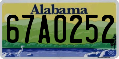 AL license plate 67AO252