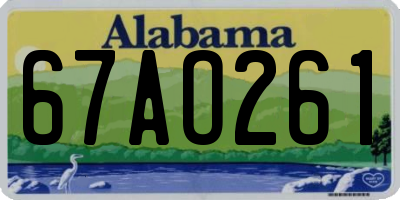 AL license plate 67AO261