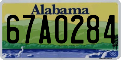 AL license plate 67AO284