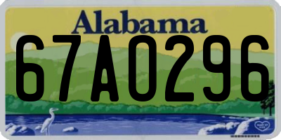AL license plate 67AO296