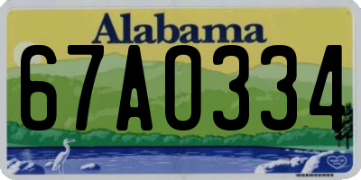 AL license plate 67AO334