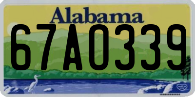 AL license plate 67AO339