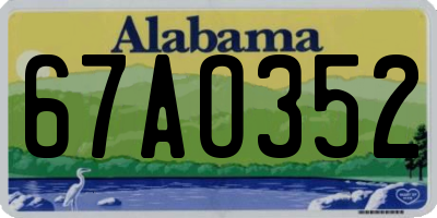 AL license plate 67AO352