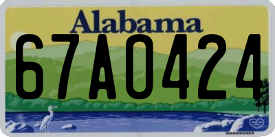 AL license plate 67AO424