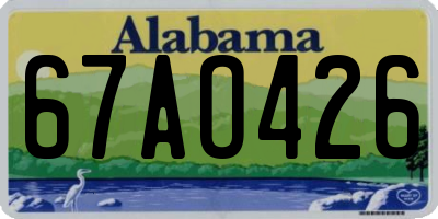 AL license plate 67AO426