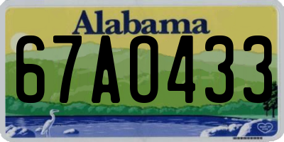 AL license plate 67AO433