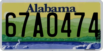 AL license plate 67AO474