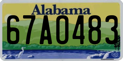 AL license plate 67AO483