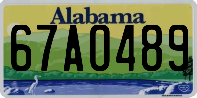AL license plate 67AO489
