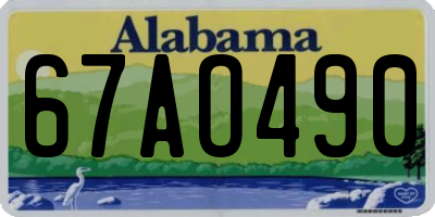 AL license plate 67AO490