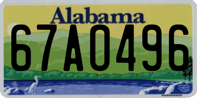 AL license plate 67AO496